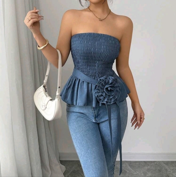 Women Solid Color Simple Commuting Casual Blouse,Minimalist Fashion For Daily - Picture 4 of 5